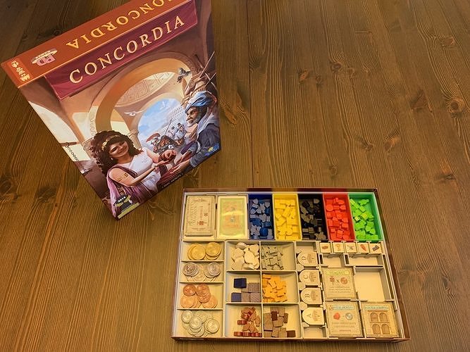 Concordia Board Game Organizer Insert with Salsa Expansion 3D print model