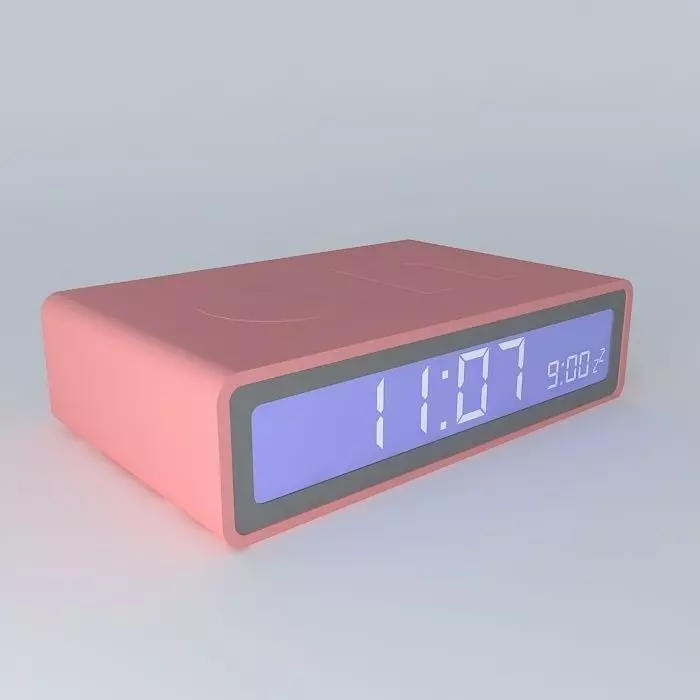 Lexon Flip On off Alarm Clock Red Free 3D model