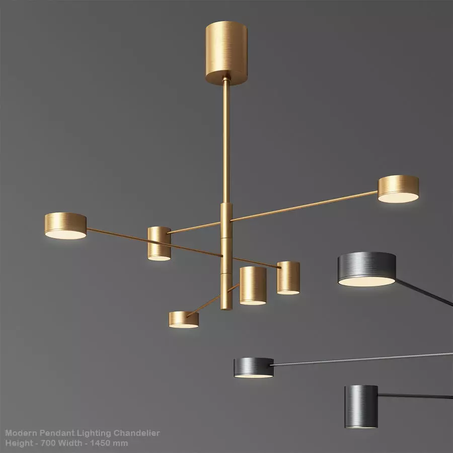 Modern Pendant Lighting Chandelier Counterpoint 3D model_0