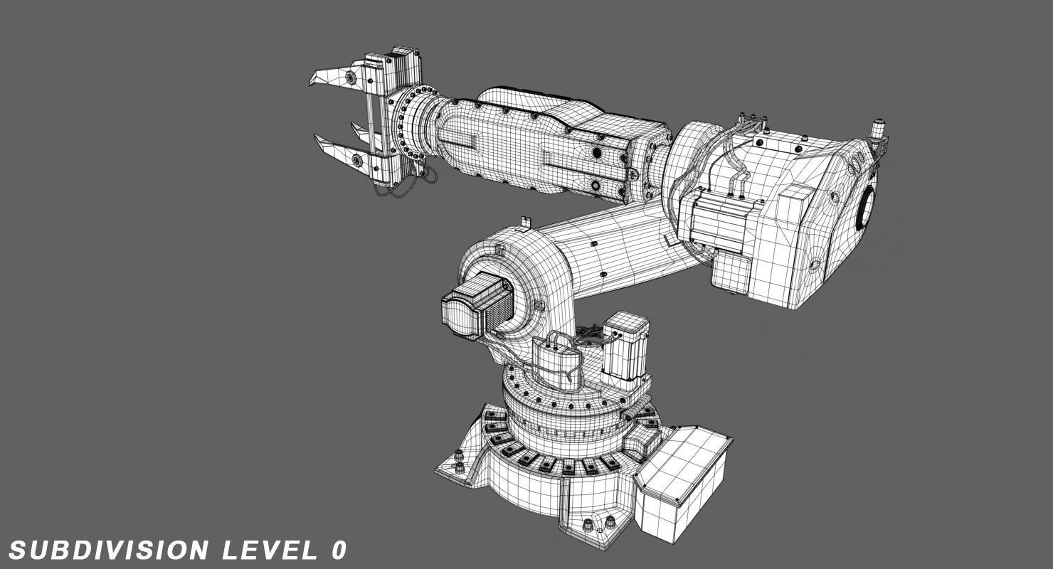 Industrial Robot 6620 Low-poly 3D model_8