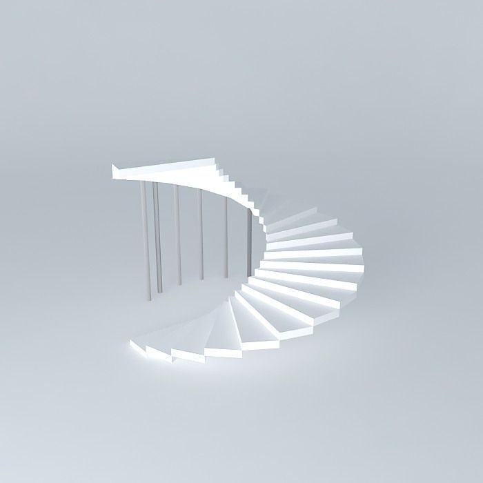 Spiral Staircase Free 3D model_2
