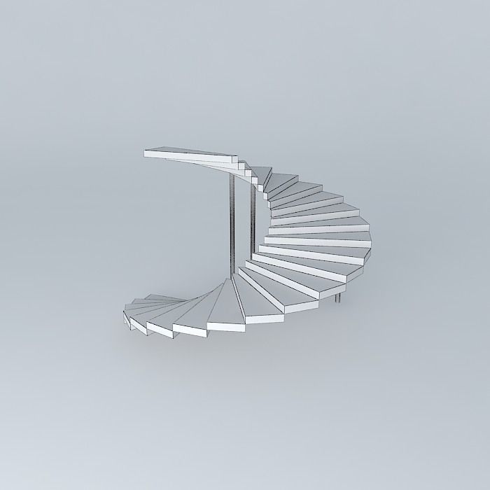 Spiral Staircase Free 3D model_4