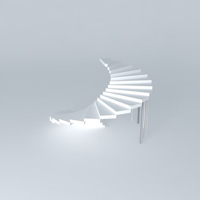 Spiral Staircase Free 3D model_1