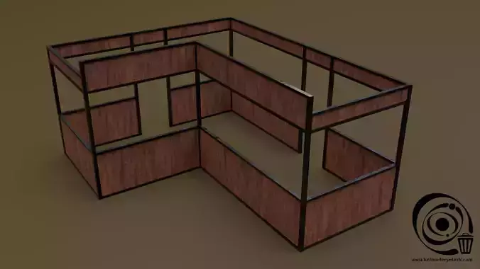 Stall stand 13 R Low-poly 3D model