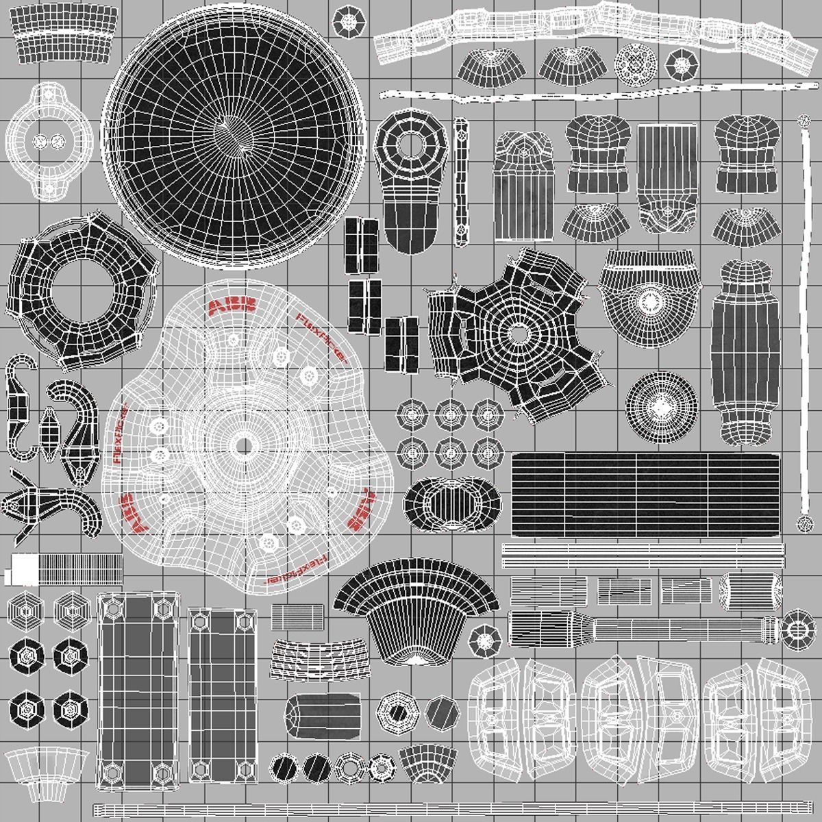 Industrial Robot 360 Food Package 3D model_10