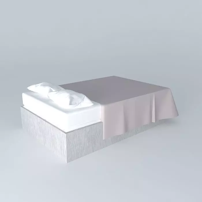 Half bed couple - Simple Free 3D model