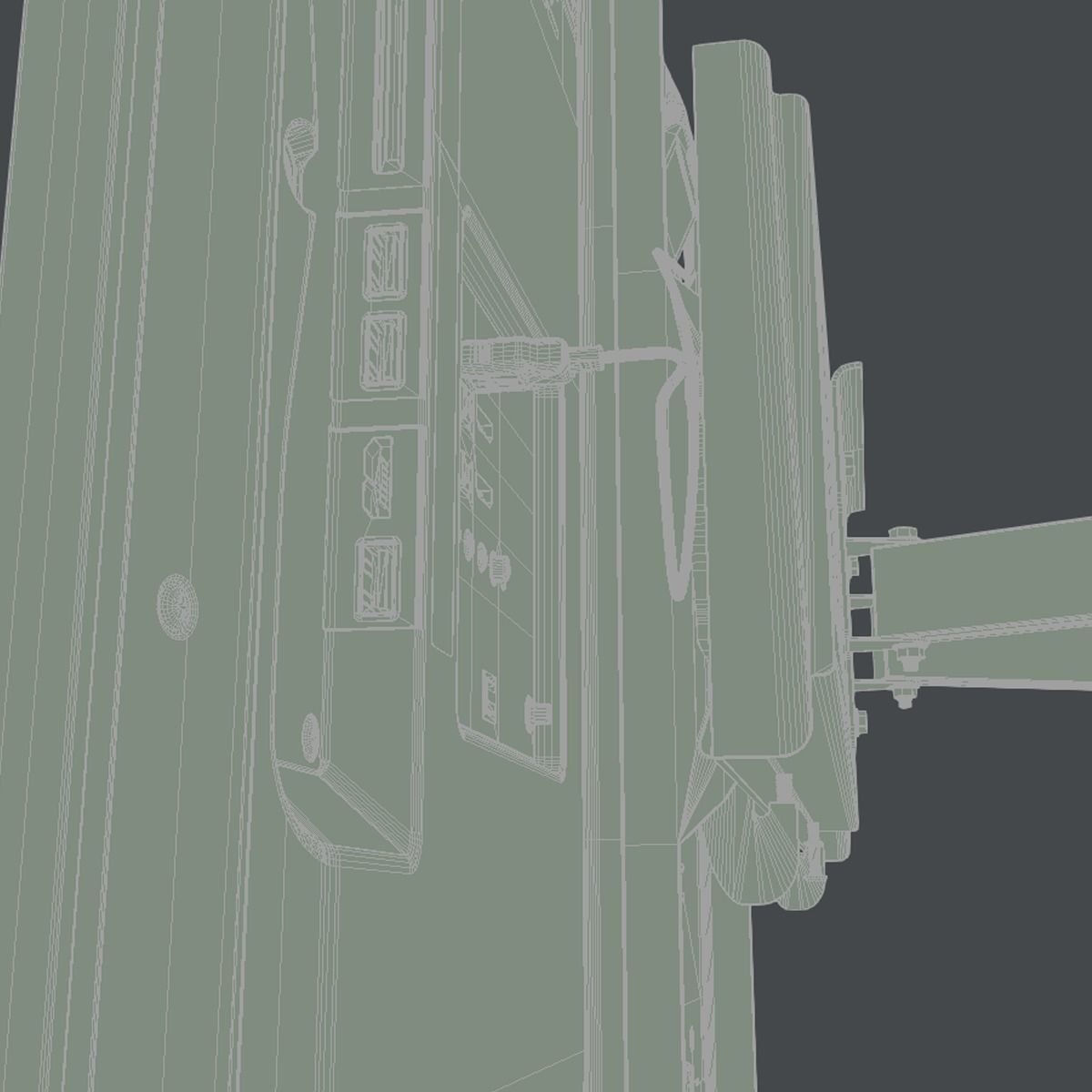 TV Wall Mounted 3D model_54
