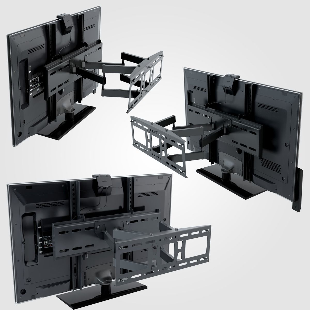 TV Wall Mounted 3D model_1