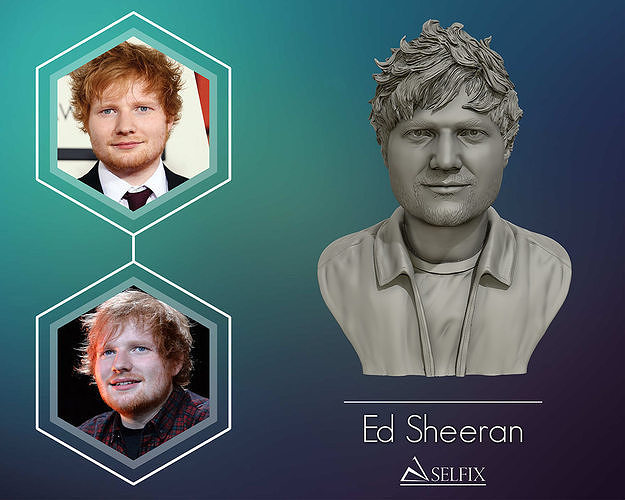Ed Sheeran sculpture ready to 3D print 3D print model