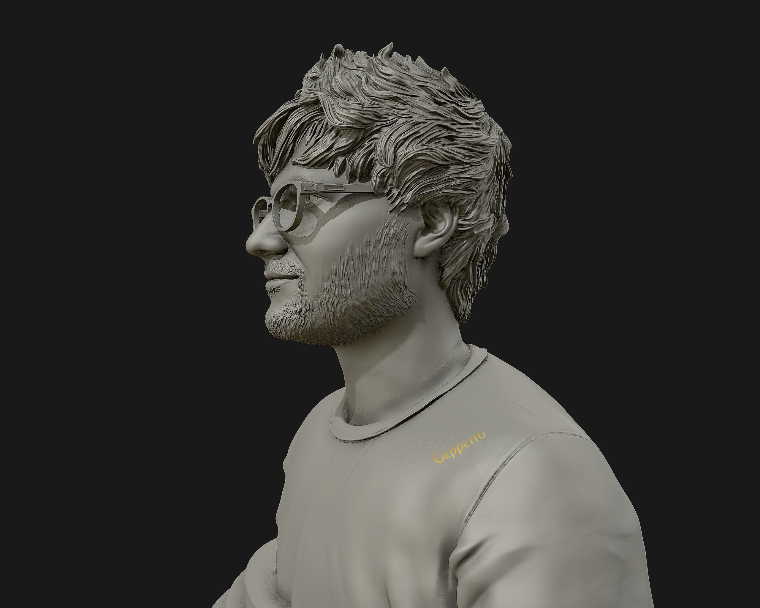 Ed Sheeran sculpture ready to 3D print 3D print model_21