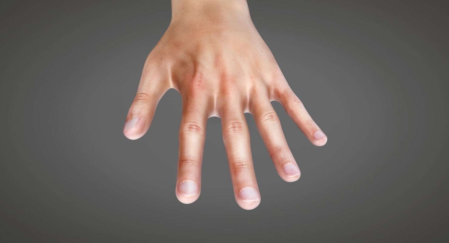 Human Hand Low-poly 3D model_1