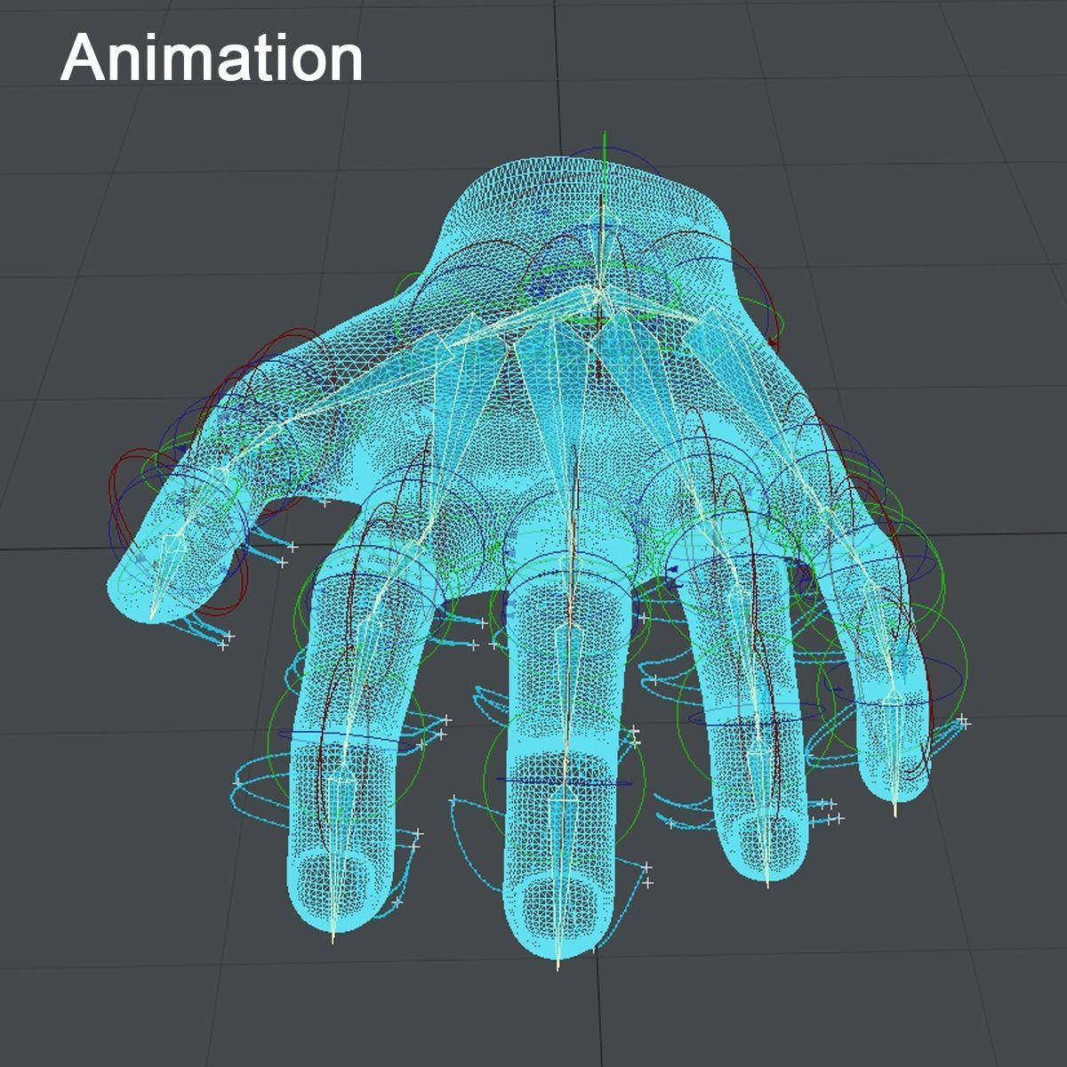 Human Hand Low-poly 3D model_9