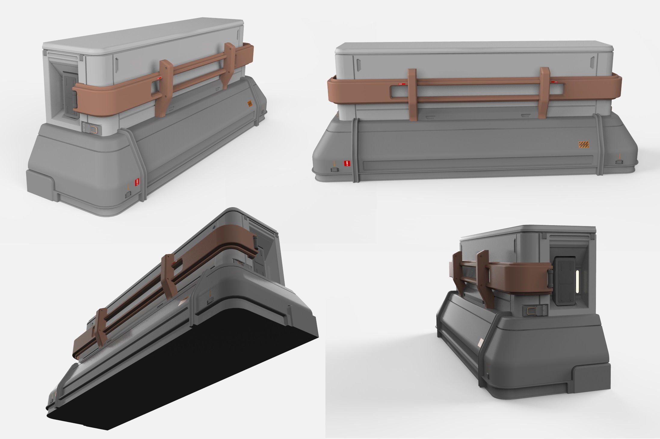 sci-fi Architecture kitbash 2 3D model_13