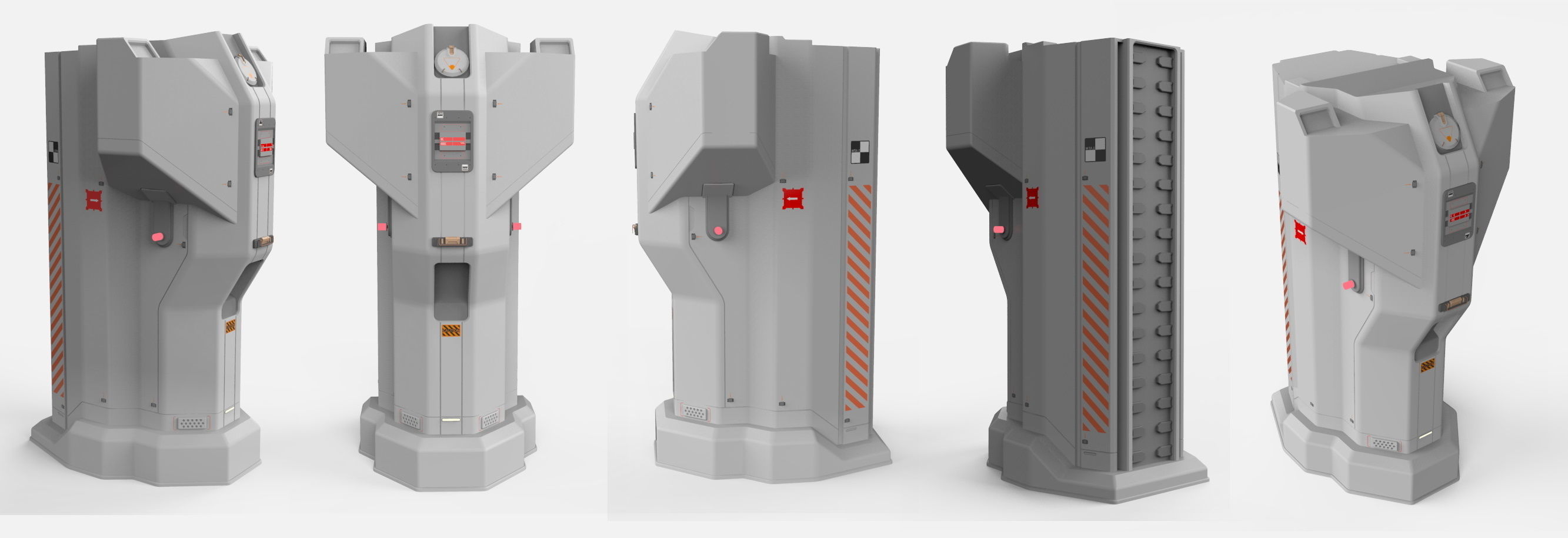 sci-fi Architecture kitbash 2 3D model_9