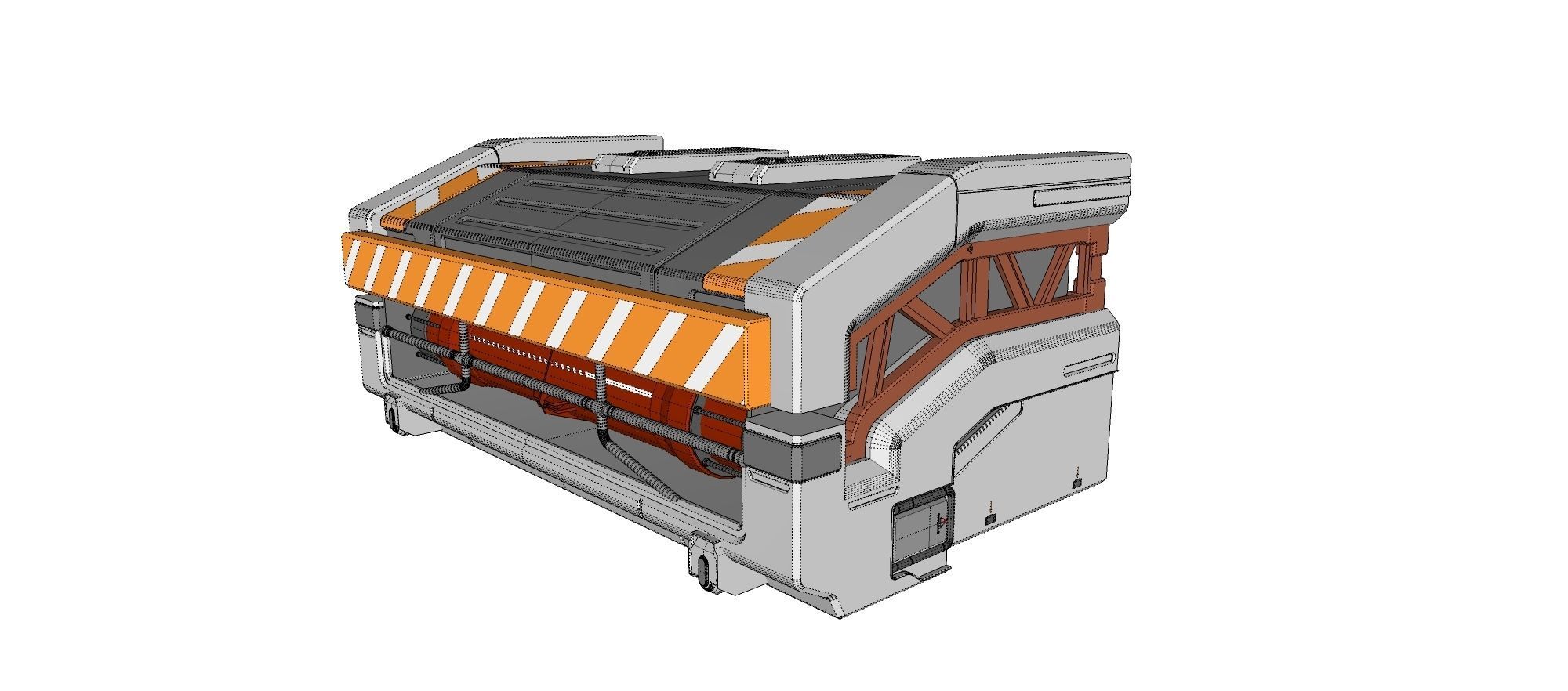 sci-fi Architecture kitbash 2 3D model_24