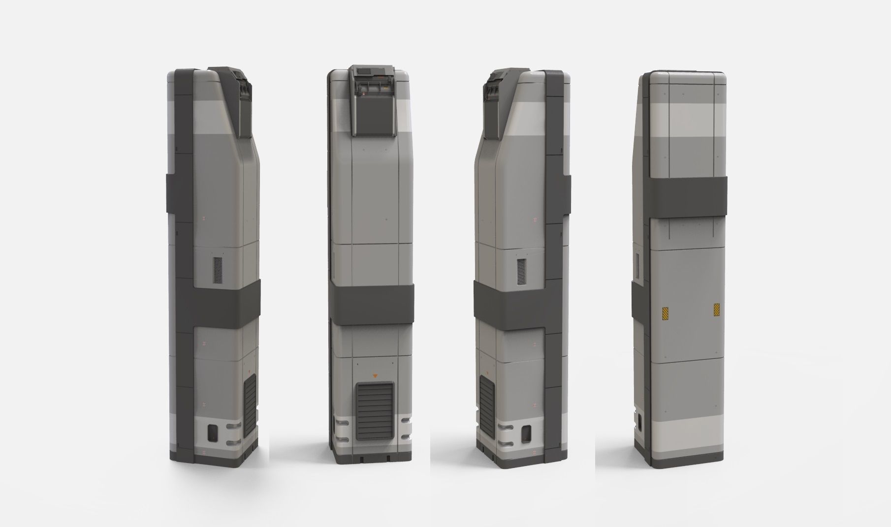 sci-fi Architecture kitbash 2 3D model_4