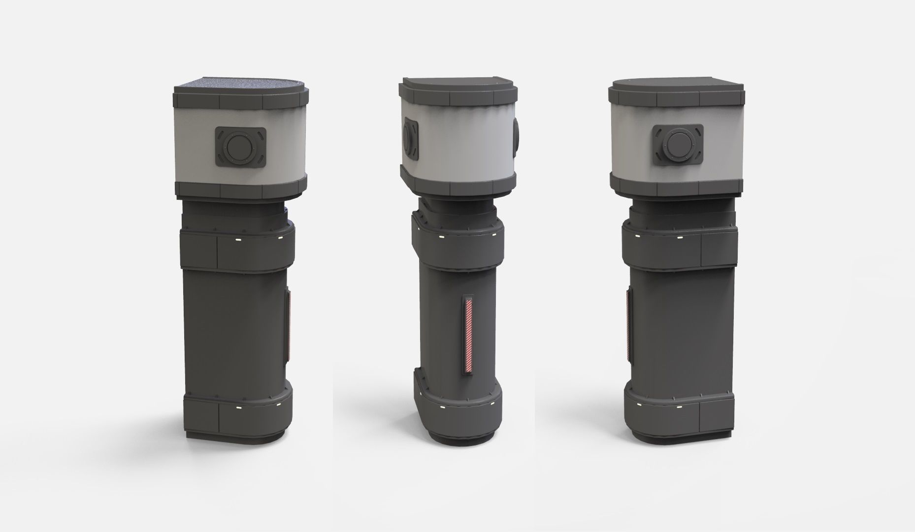 sci-fi Architecture kitbash 2 3D model_7