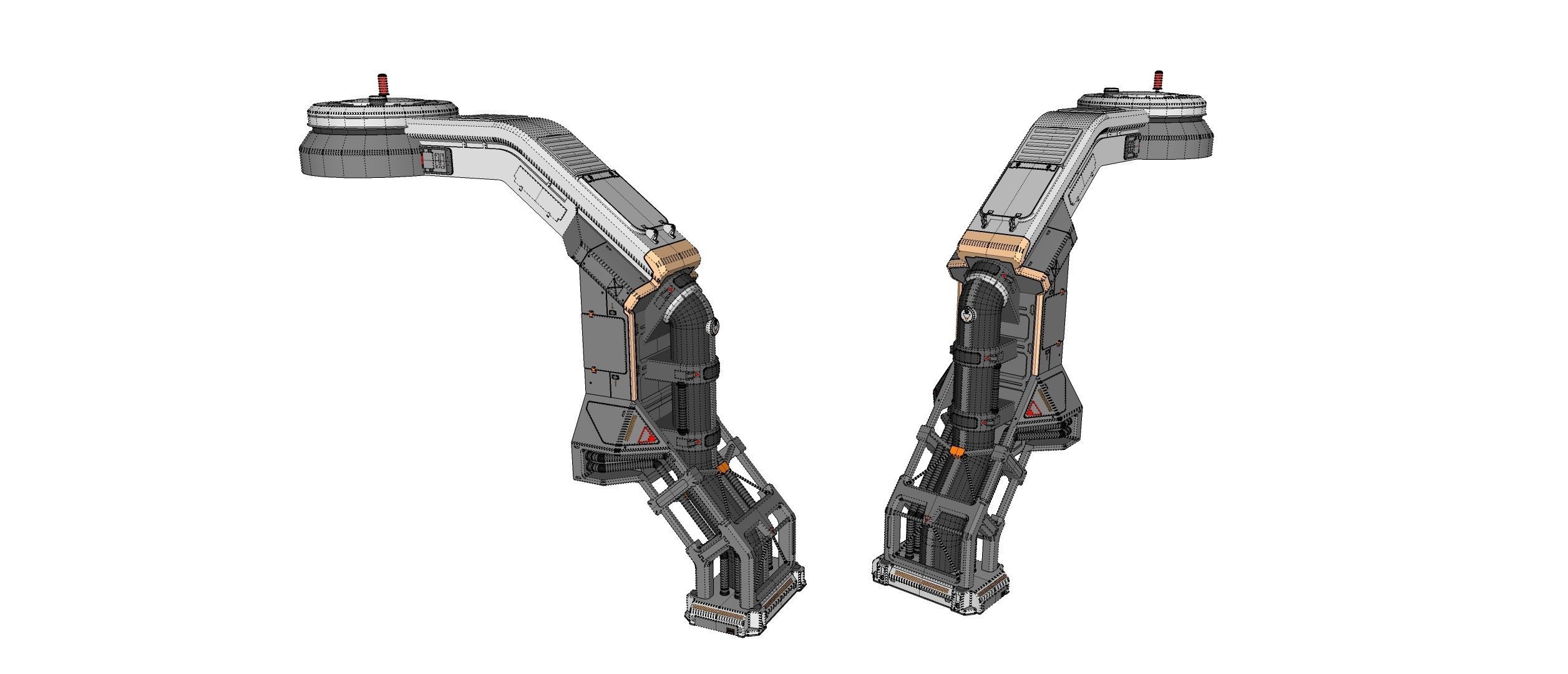 sci-fi Architecture kitbash 2 3D model_22