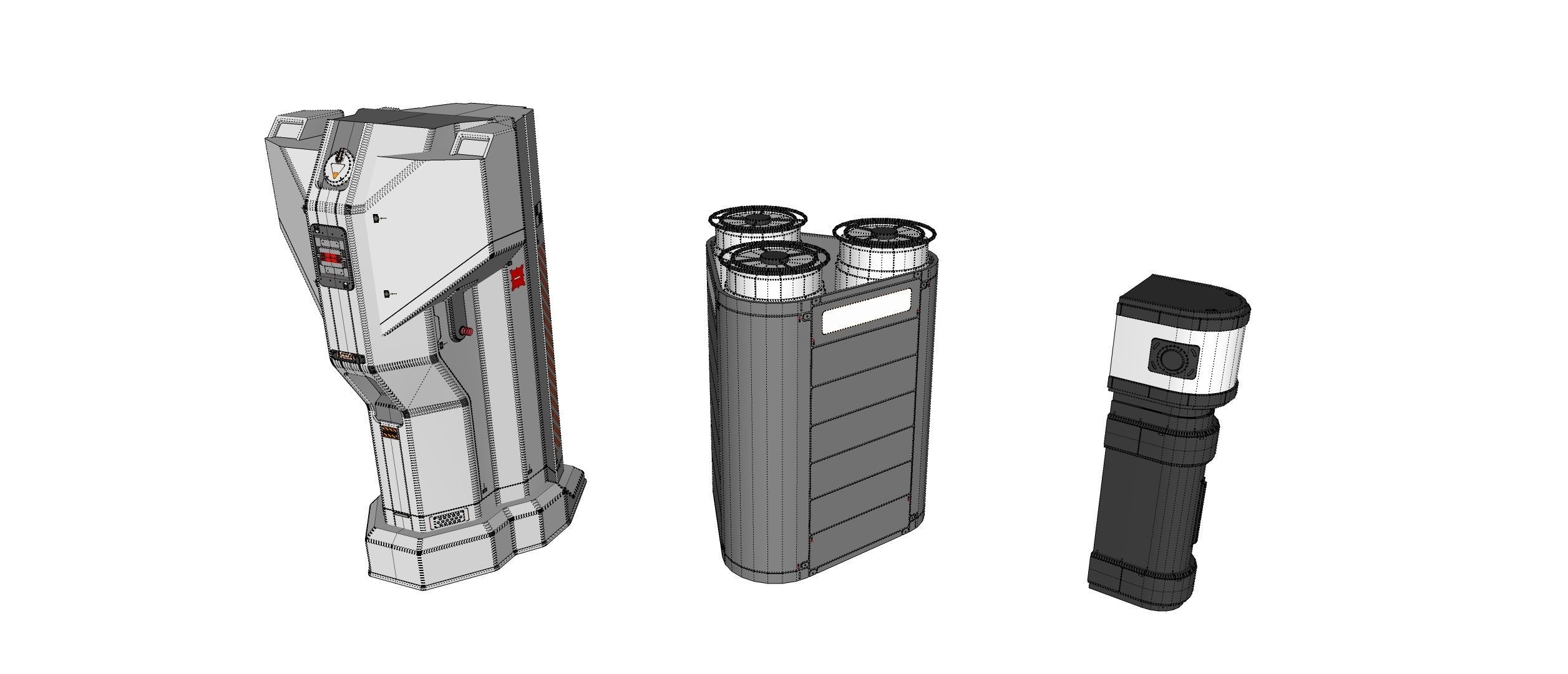 sci-fi Architecture kitbash 2 3D model_21