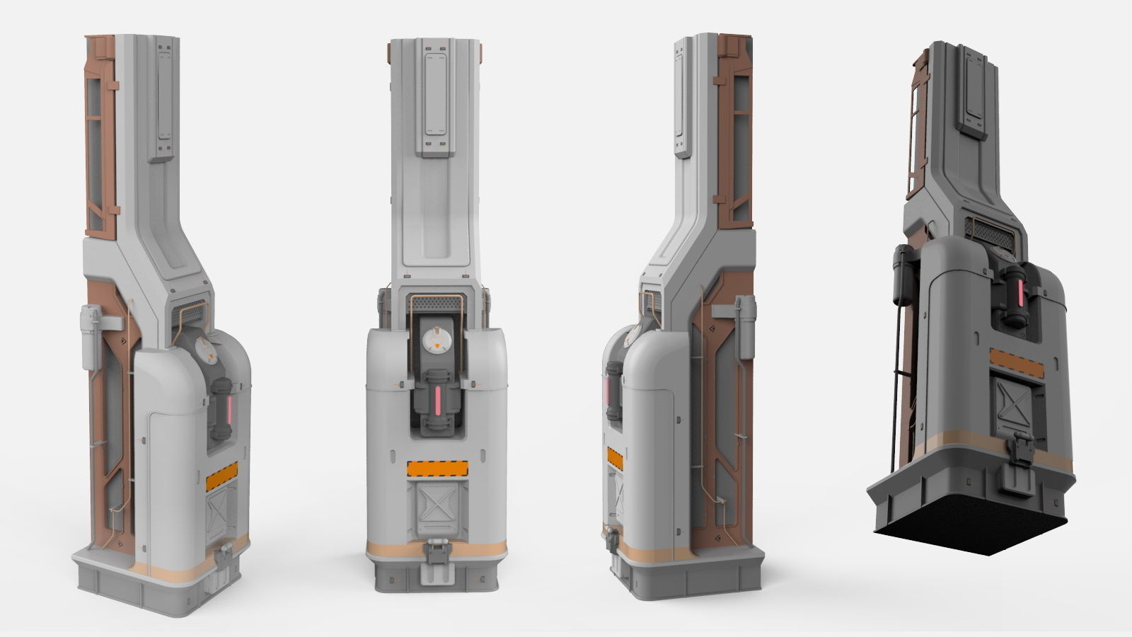 sci-fi Architecture kitbash 2 3D model_6