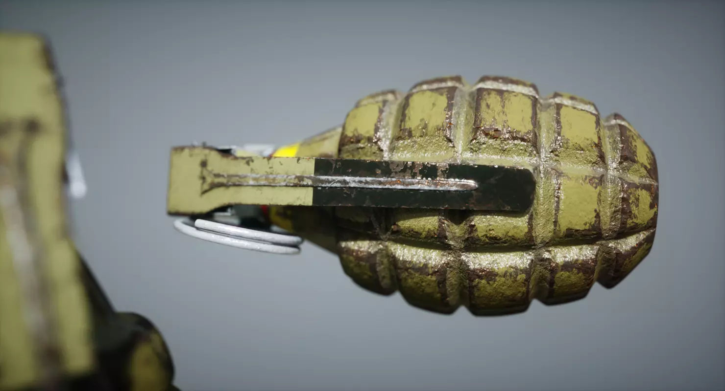 Hand Grenade Low-poly 3D model_0