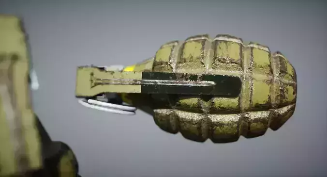 Hand Grenade Low-poly 3D model
