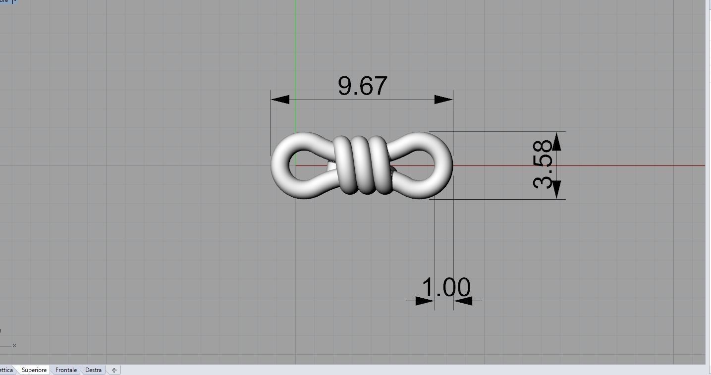 knot chain link ready to print  3D print model_1