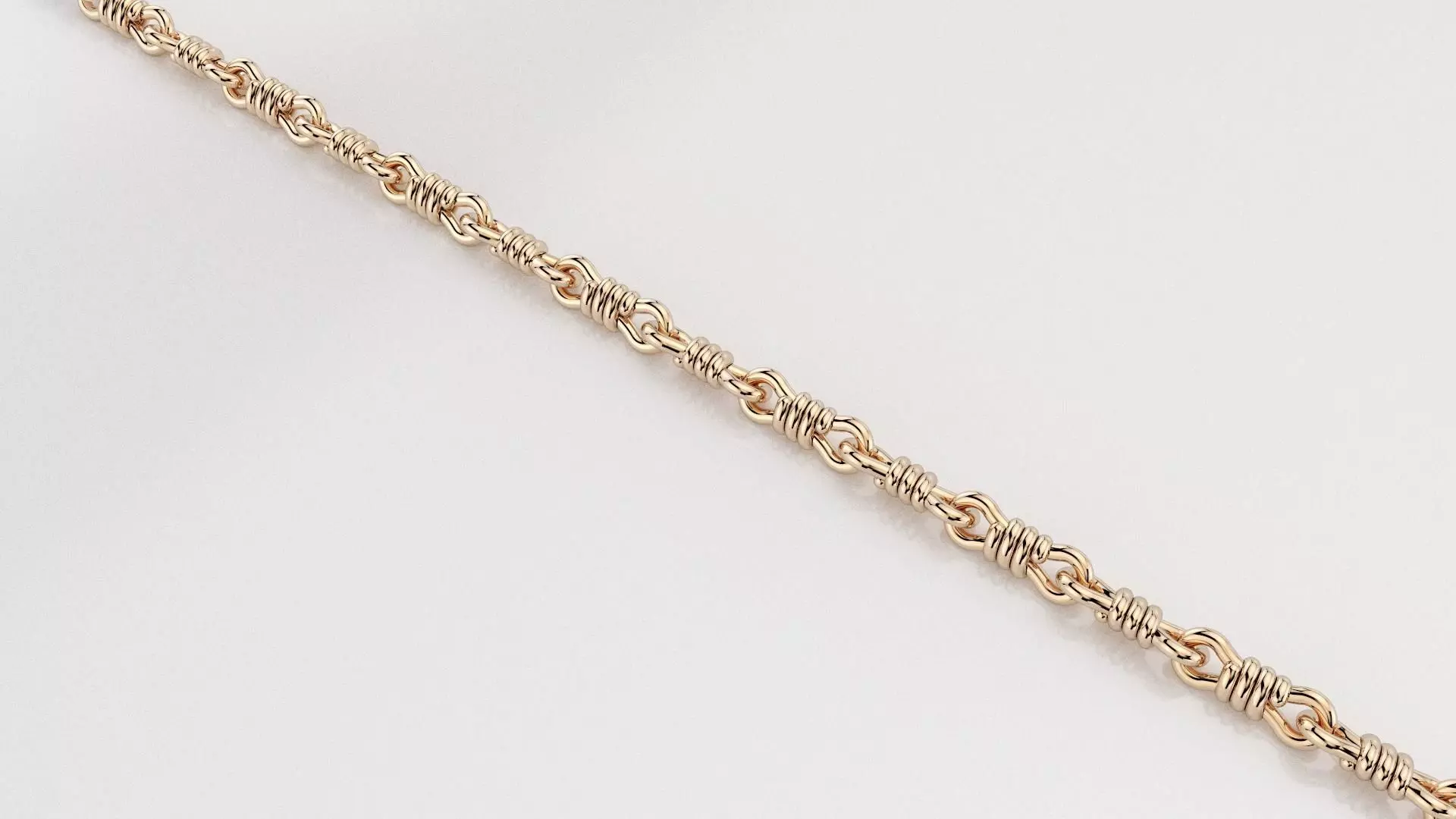 knot chain link ready to print  3D print model_0