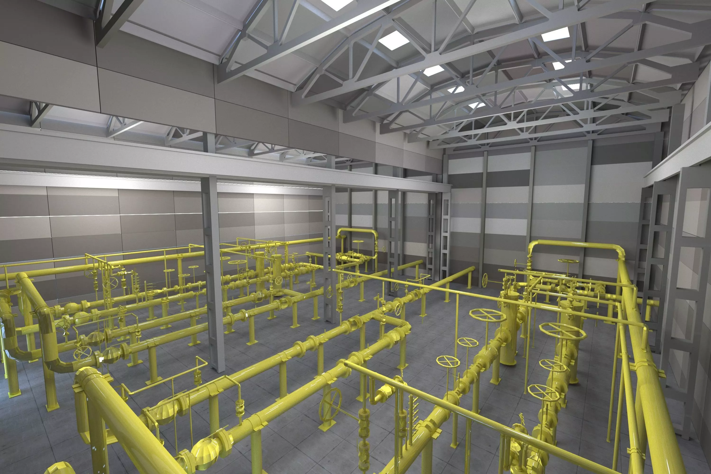 Gas distribution station 3D model