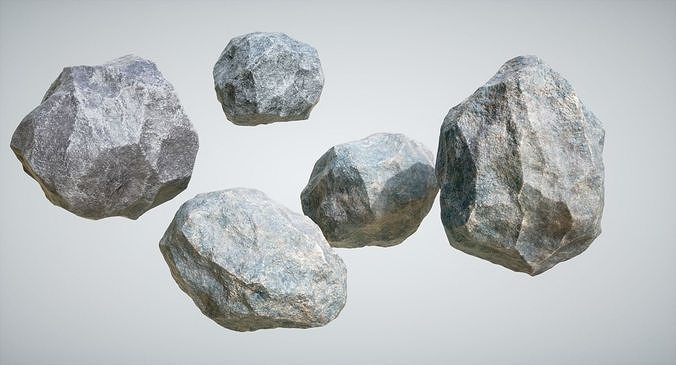 Rocks two spheres Low-poly 3D model