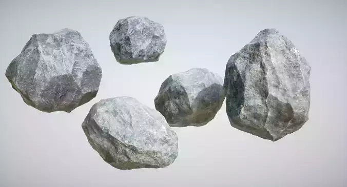 Rocks two spheres Low-poly 3D model