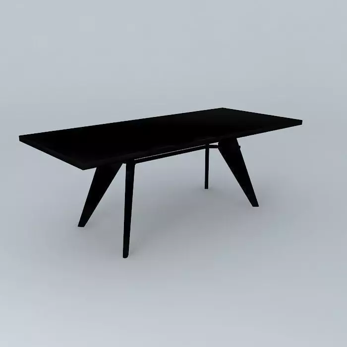 Small EM Table Jean Prouvé 1950 Free 3D model_0