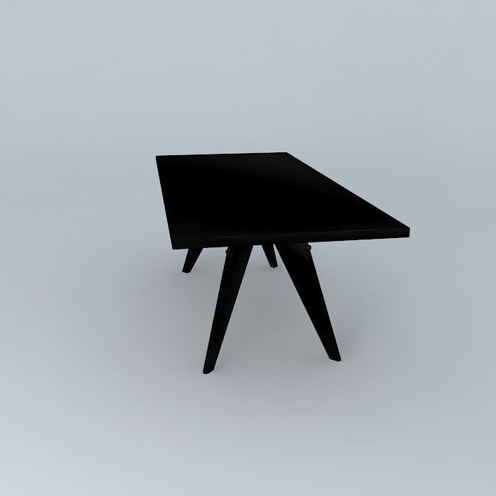 Small EM Table Jean Prouvé 1950 Free 3D model_2