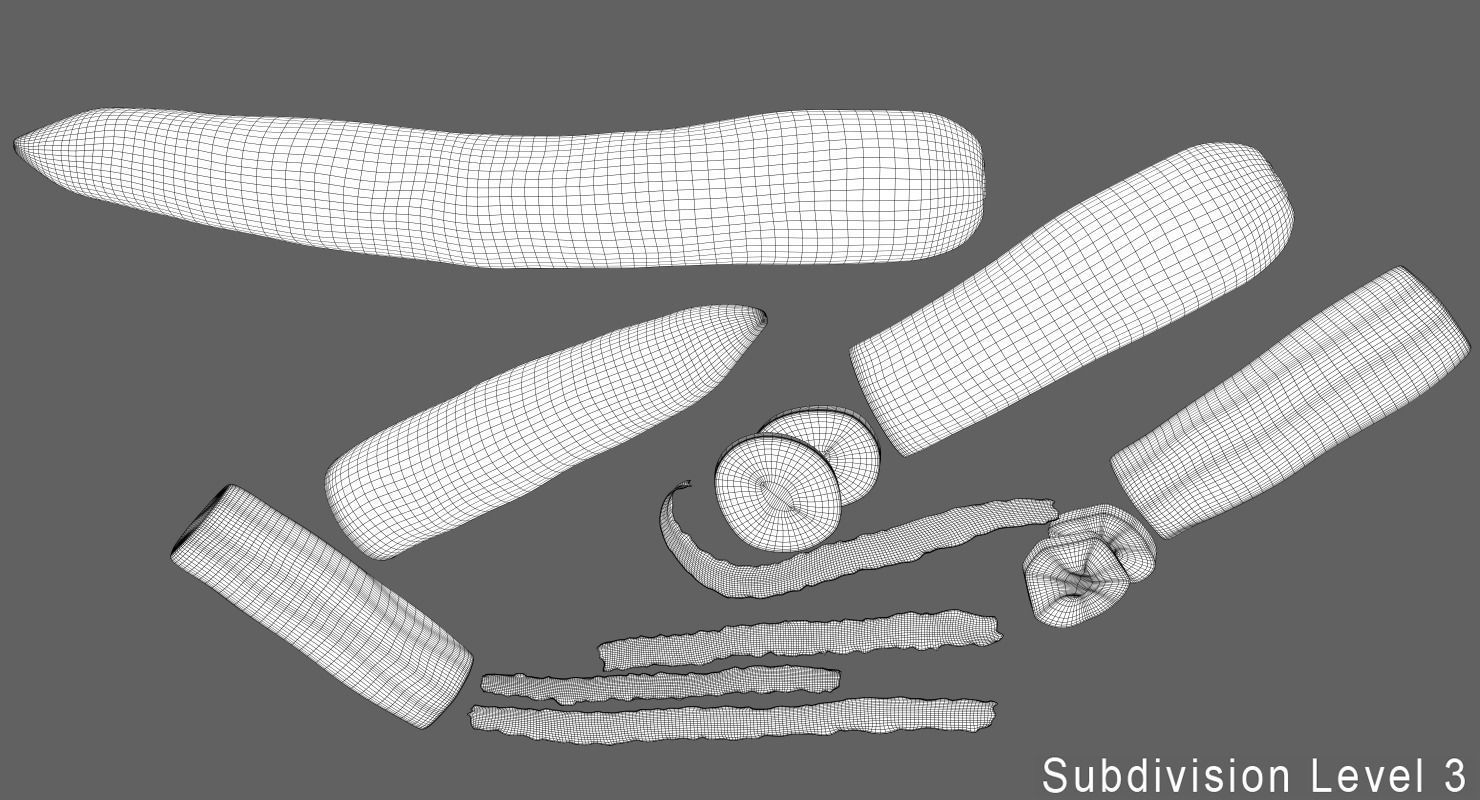 Carrots Pack 3D model_6