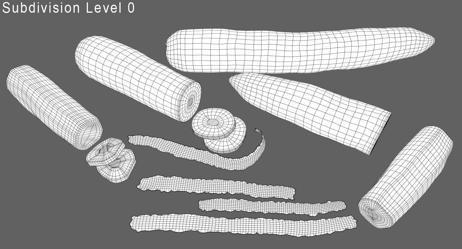 Carrots Pack 3D model_7