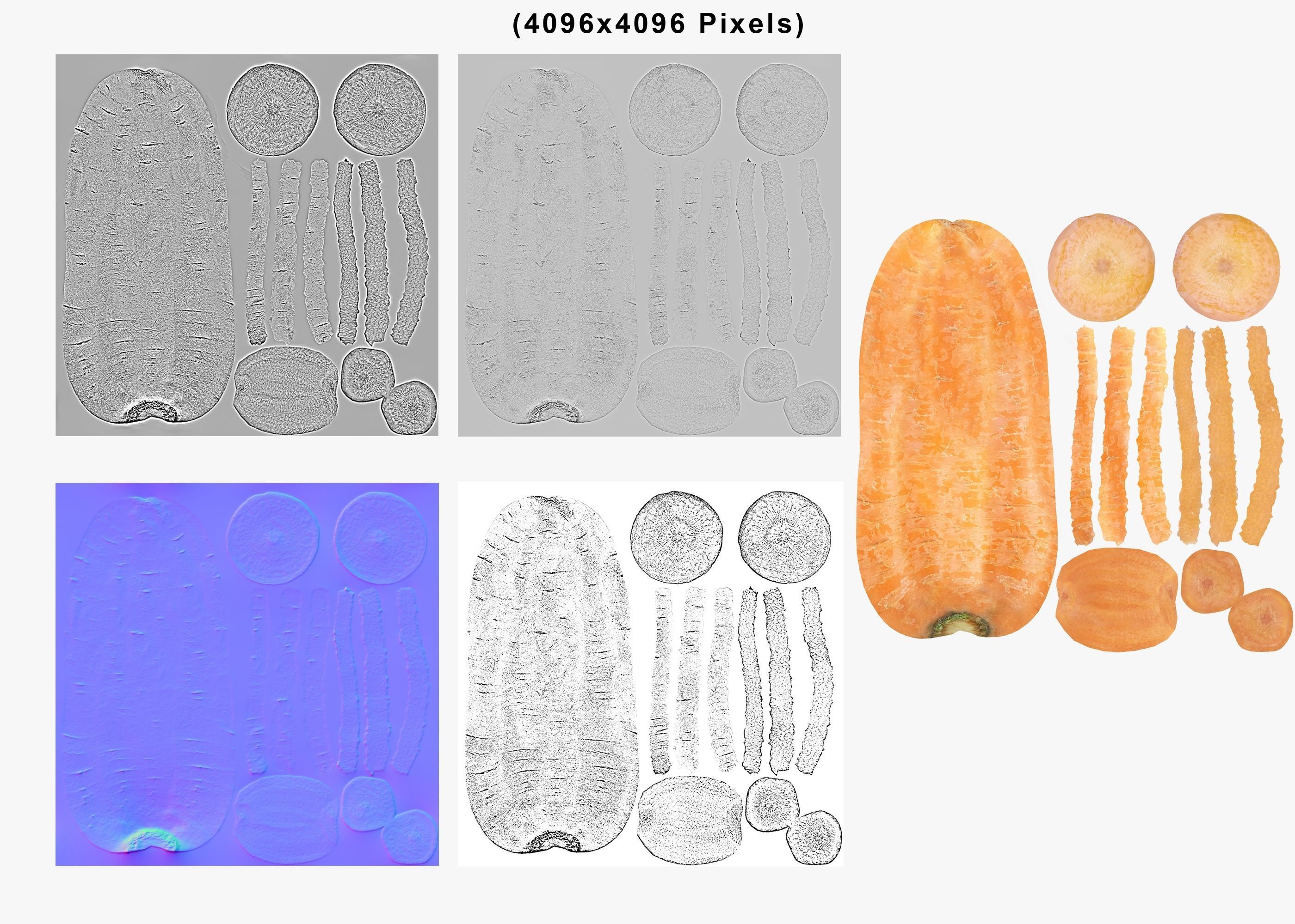 Carrots Pack 3D model_4