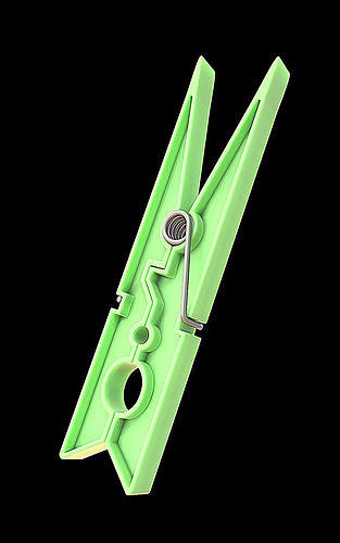Clothes pegs 3D model