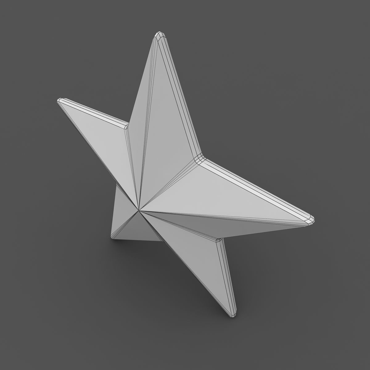 Gold Star 3D model_4