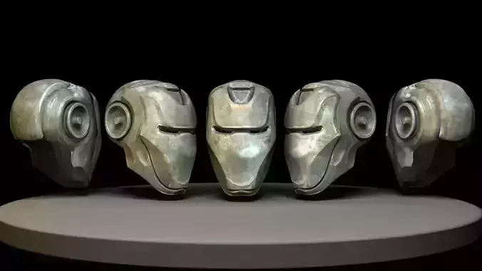 iron man robot helmet style for game character