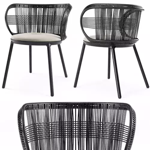 Dedon The Cirql Armchair 4 leg 3D model