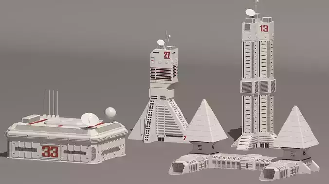 sci-fi  buildings