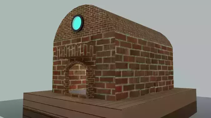 Historical Structure Low-poly 3D model