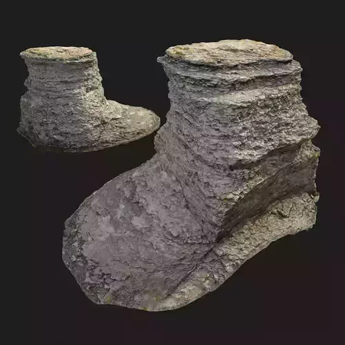 Stone rock eroded scan D