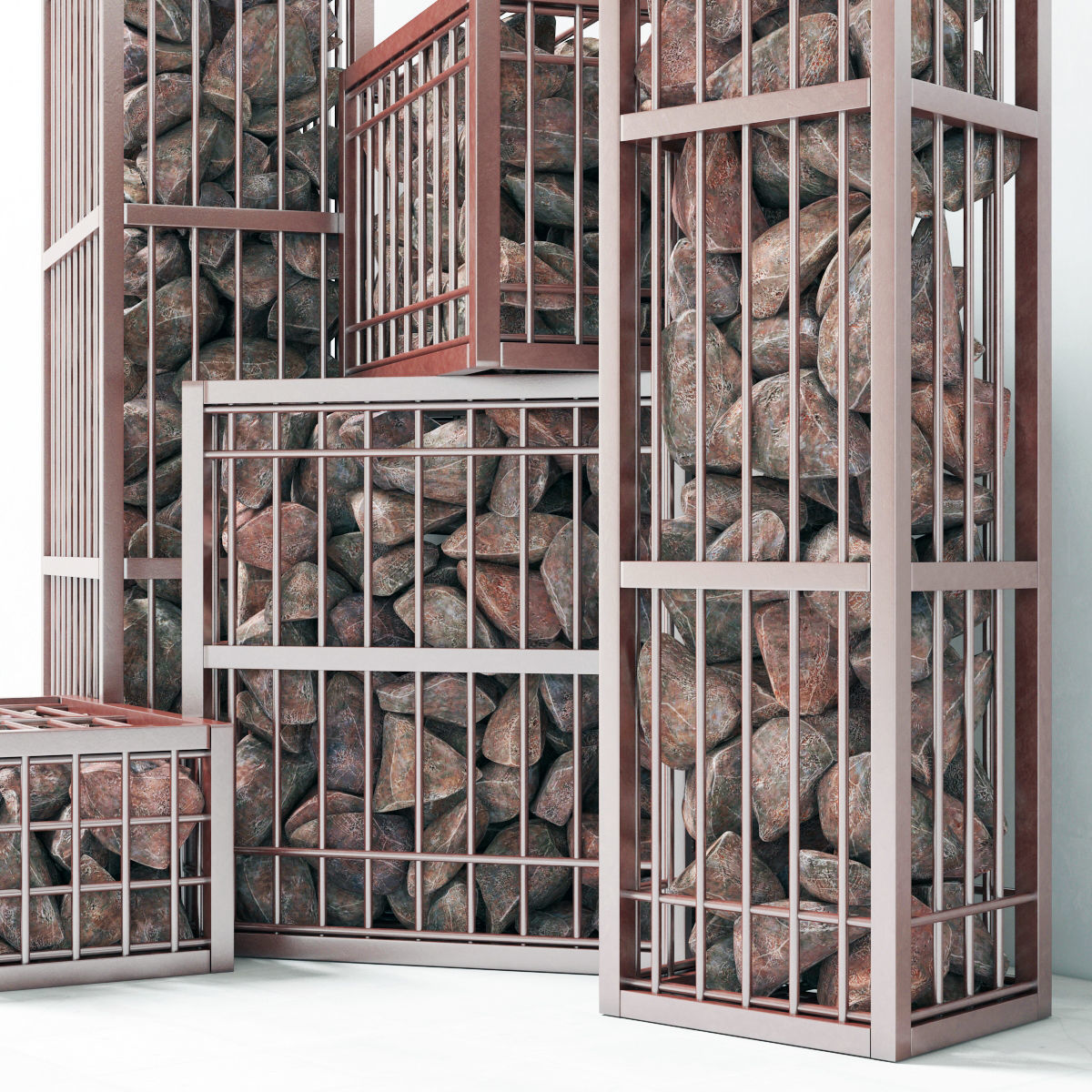 Gabion  small 3D model_5