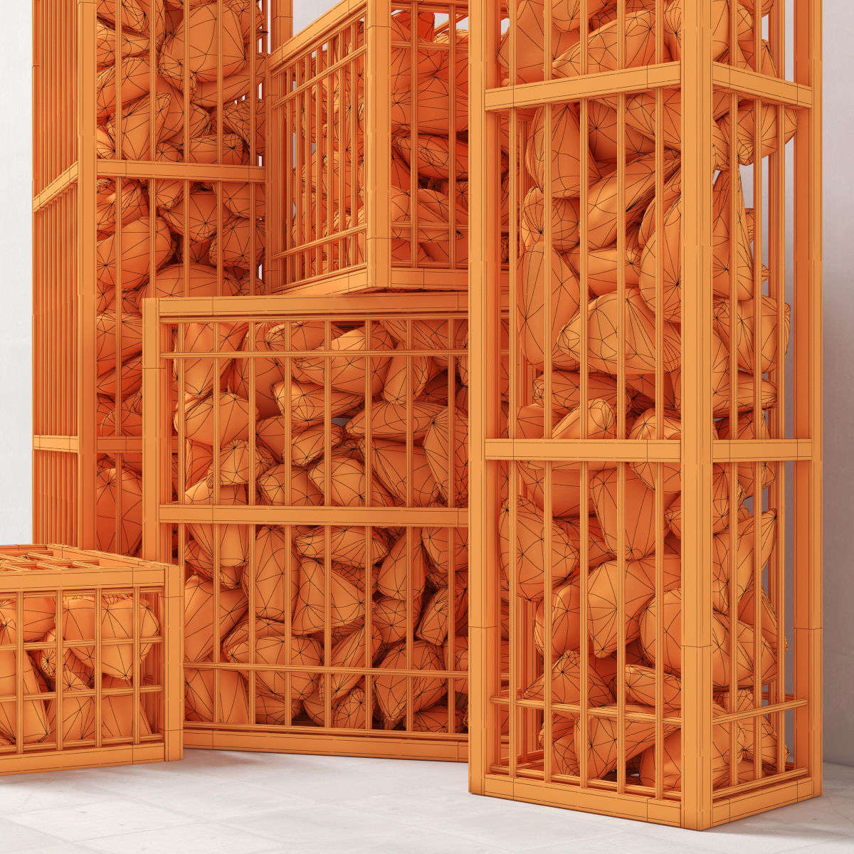 Gabion  small 3D model_10