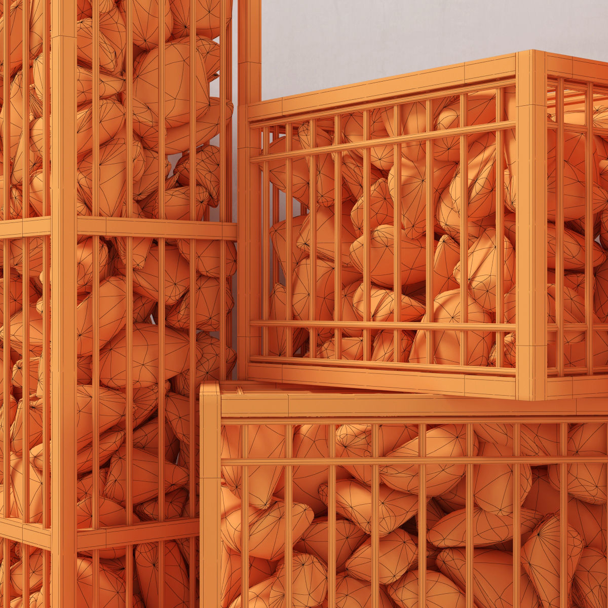 Gabion  small 3D model_8