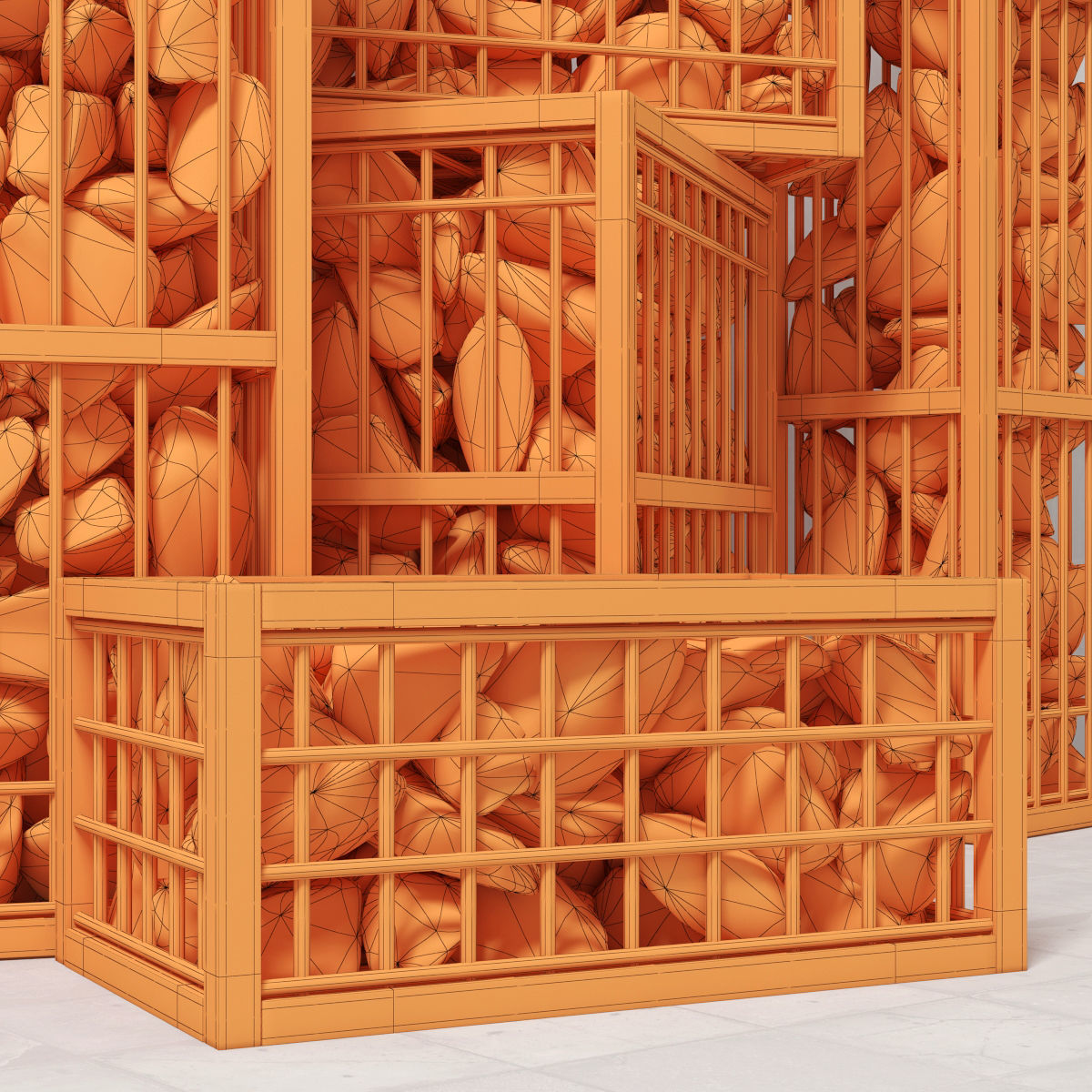 Gabion  small 3D model_7