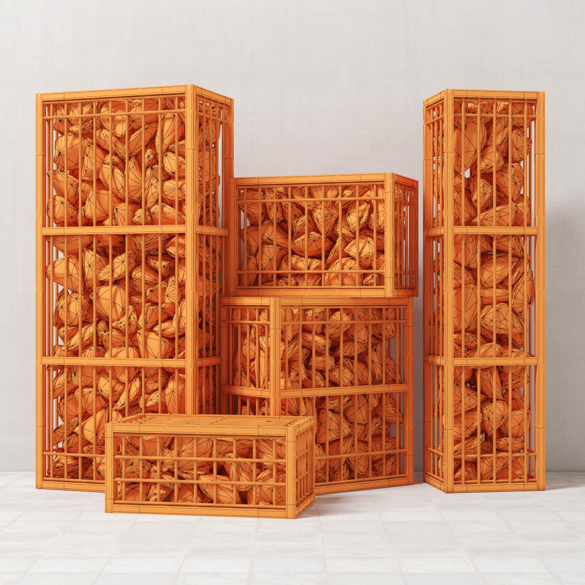 Gabion  small 3D model_6