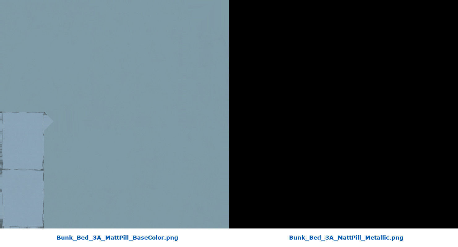 Bunk Bed 3A Low-poly 3D model_16