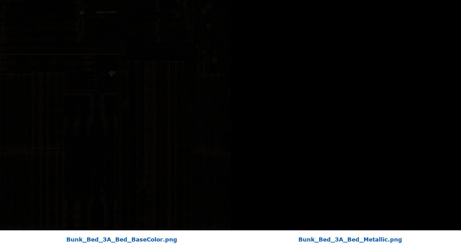 Bunk Bed 3A Low-poly 3D model_13